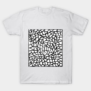 Black and white abstract mosaic print T-Shirt